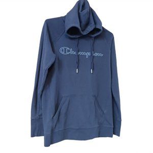Women's Champion Blue Pull Over Long Sleeve Hoodie Size M